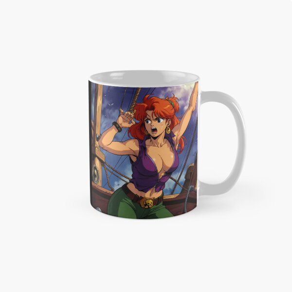 Item preview,  Vintage Manga style Red Head Pirate Queen Anne Bonney vintage Anime Manga Illustration designed and sold by Vintage Designs +.