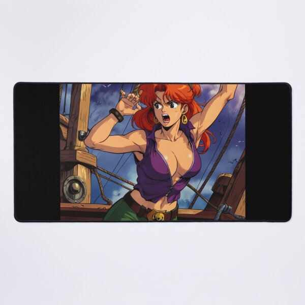 Item preview,  Vintage Manga style Red Head Pirate Queen Anne Bonney vintage Anime Manga Illustration designed and sold by Vintage Designs +.