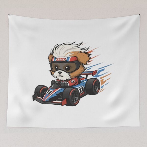 Item preview, Cute Baby Shih Tzu Race Car Driver designed and sold by likbatonboot.