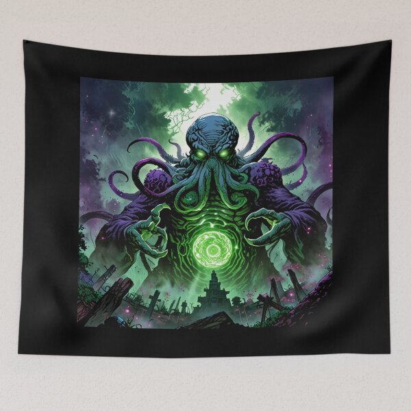 Item preview,  Cthulhu the evil all seeing Eldritch Lovecraftian God Anime Manga style art designed and sold by Vintage Designs +.