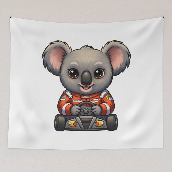 Item preview, Cute Baby Koala Race Car Driver designed and sold by likbatonboot.