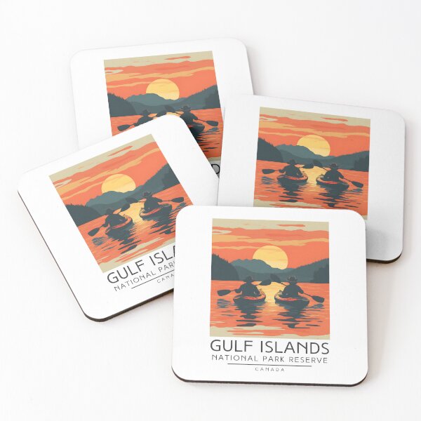 Item preview, A Vintage Illustration of Gulf Islands National Park Reserve - Canada  designed and sold by GoodOldVintage.