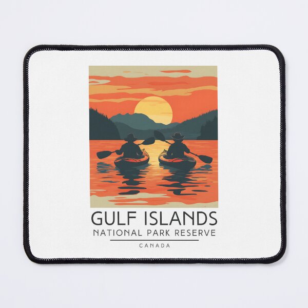 Item preview, A Vintage Illustration of Gulf Islands National Park Reserve - Canada designed and sold by GoodOldVintage.