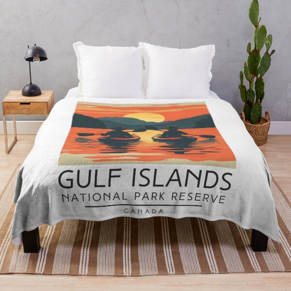 Item preview, A Vintage Illustration of Gulf Islands National Park Reserve - Canada  designed and sold by GoodOldVintage.