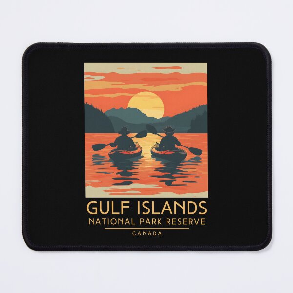 Item preview, A Vintage Illustration of Gulf Islands National Park Reserve - Canada designed and sold by GoodOldVintage.