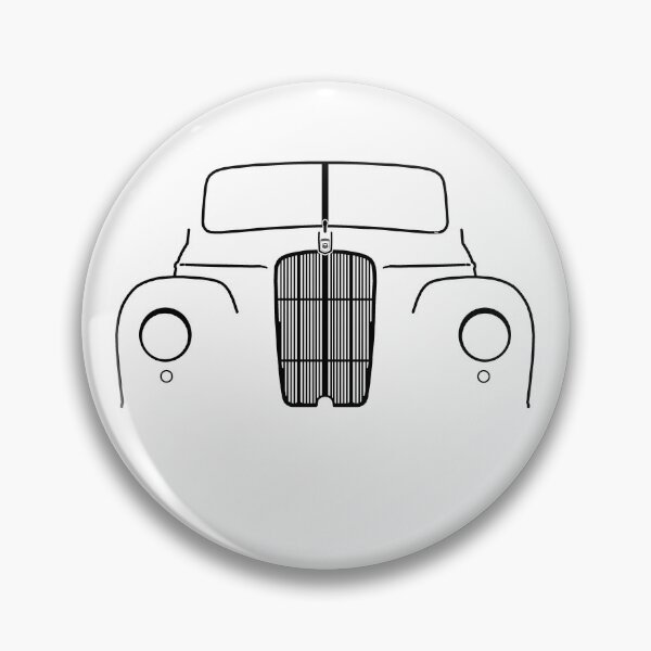 Item preview, Morris Six MS 1940s-1950s British classic car outline black designed and sold by soitwouldseem.
