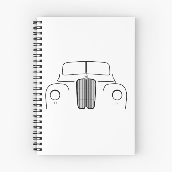 Item preview, Morris Six MS 1940s-1950s British classic car outline black designed and sold by soitwouldseem.