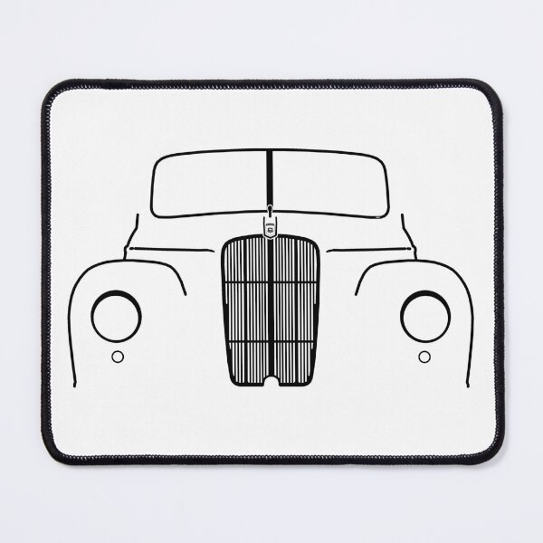 Item preview, Morris Six MS 1940s-1950s British classic car outline black designed and sold by soitwouldseem.