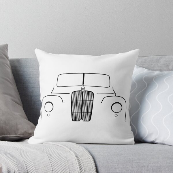 Item preview, Morris Six MS 1940s-1950s British classic car outline black designed and sold by soitwouldseem.