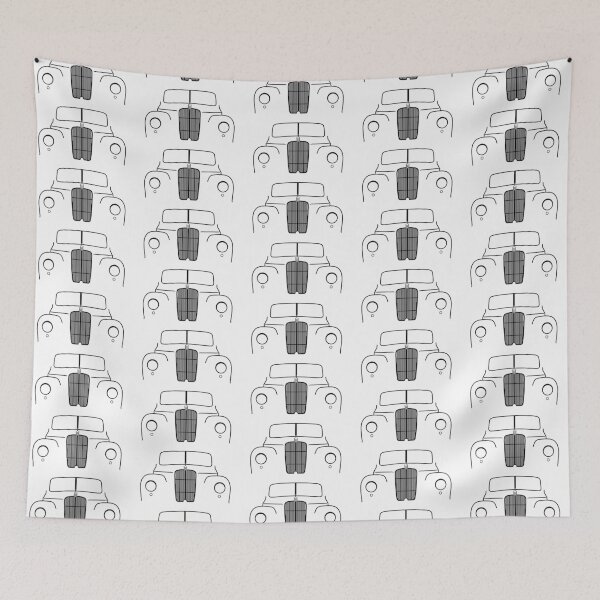 Item preview, Morris Six MS 1940s-1950s British classic car outline black designed and sold by soitwouldseem.
