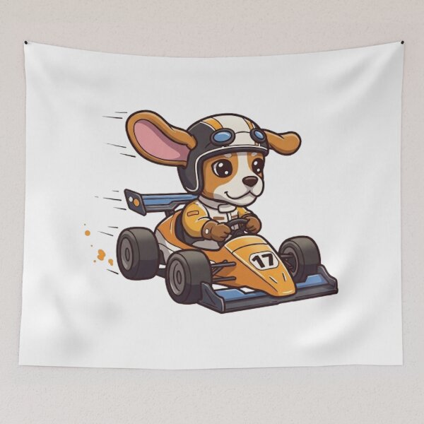 Item preview, Cute Baby Beagle Race Car Driver designed and sold by likbatonboot.