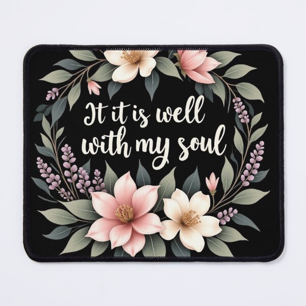 Item preview, It Is Well With My Soul Floral Christian Quote designed and sold by haitrieuic96.