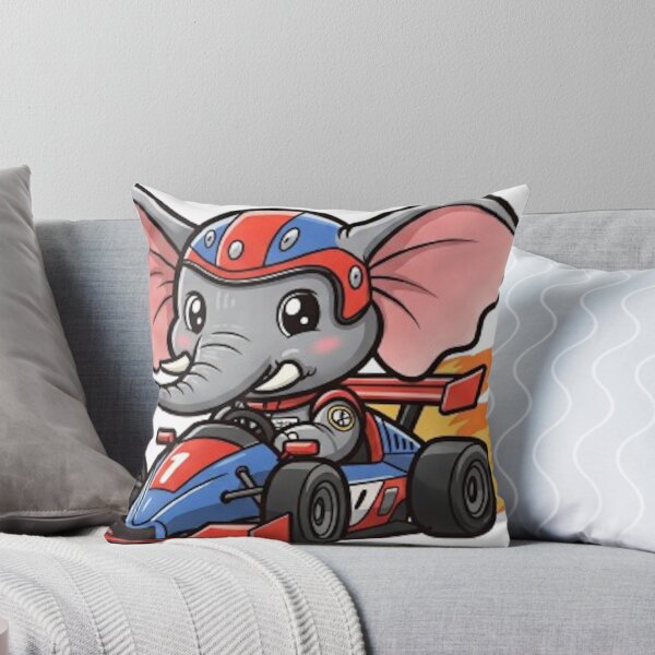 Item preview, Cute Baby Elephant Race Car Driver designed and sold by likbatonboot.