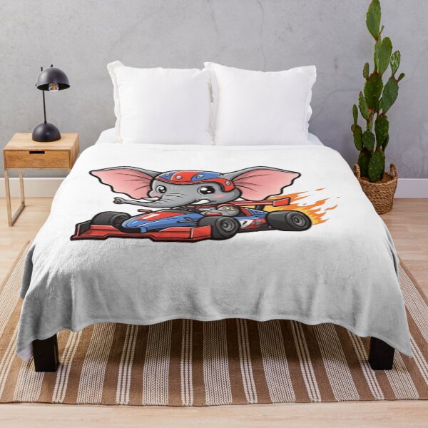 Item preview, Cute Baby Elephant Race Car Driver designed and sold by likbatonboot.