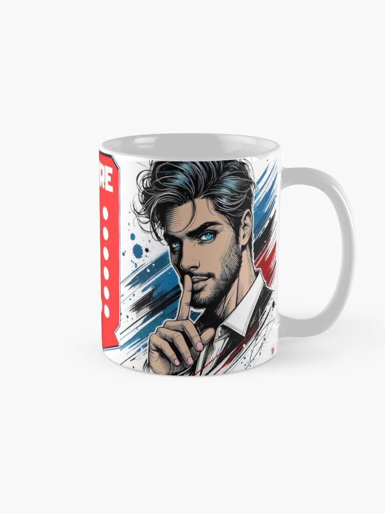 Aperçu 5 sur 6. Mug à café avec l'œuvre J'ADORE LE Q. créée et vendue par Vinidal.