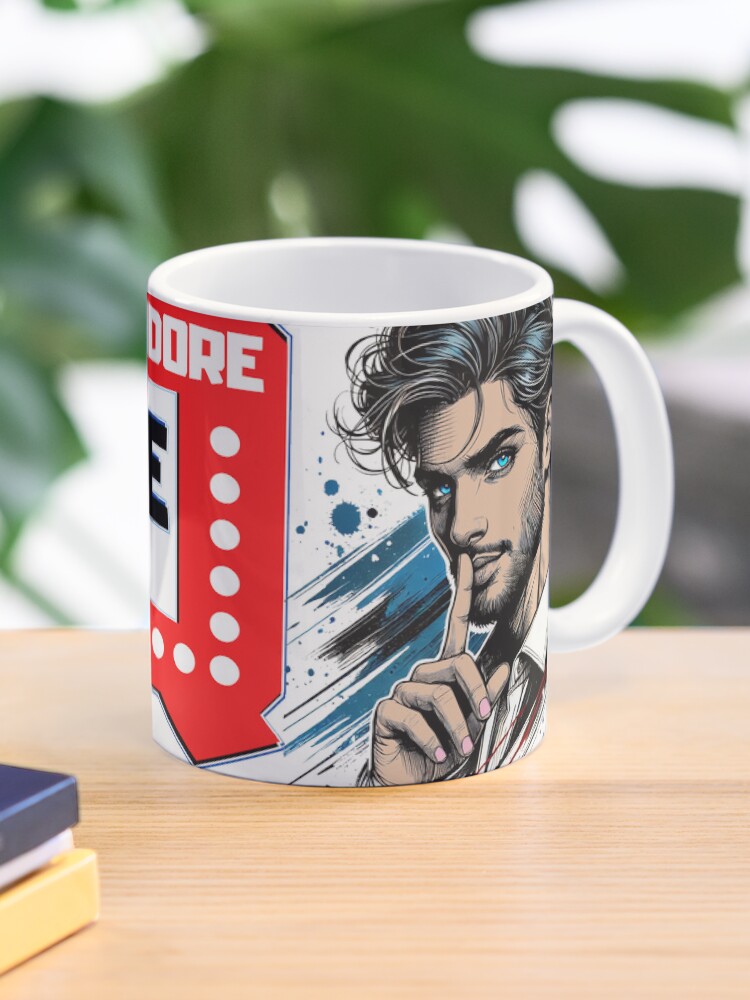 Aperçu 1 sur 6. Mug à café avec l'œuvre J'ADORE LE Q. créée et vendue par Vinidal.