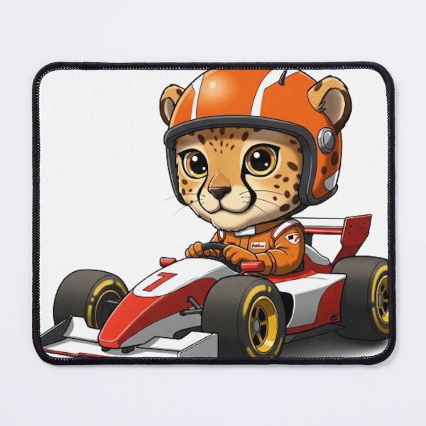 Item preview, Cute Baby Cheetah Race Car Driver designed and sold by likbatonboot.