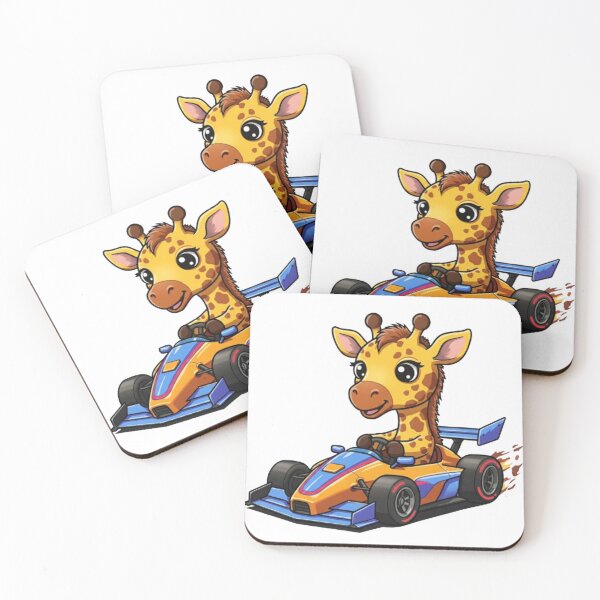 Item preview, Cute Baby Giraffe Race Car Driver designed and sold by likbatonboot.