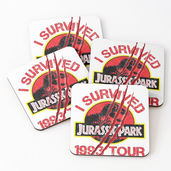 Item preview, Vintage Jurassic Park, Jurassic Park Entrance with Tour Jeep, Dinosaur T-Rex, Jurassic World, Prehistoric Dino  designed and sold by NobelT.