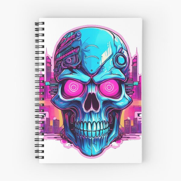 Item preview, Cyber Skull - Neon Futuristic Tech Horror designed and sold by BecomeAHight.