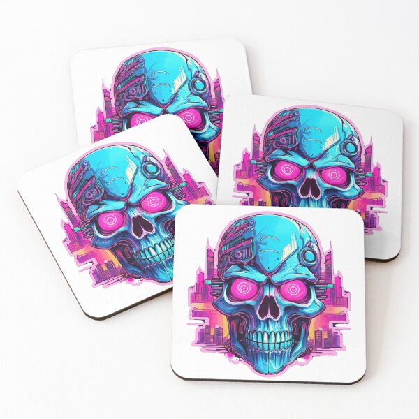 Item preview, Cyber Skull - Neon Futuristic Tech Horror designed and sold by BecomeAHight.
