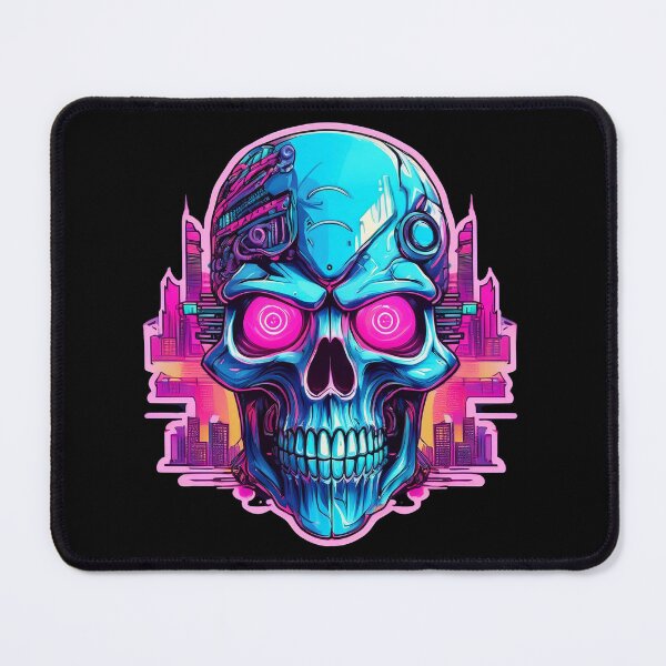 Item preview, Cyber Skull - Neon Futuristic Tech Horror designed and sold by BecomeAHight.