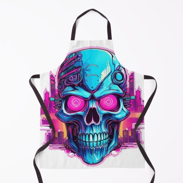 Item preview, Cyber Skull - Neon Futuristic Tech Horror designed and sold by BecomeAHight.