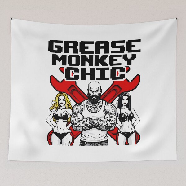 Artikelvorschau, Grease Monkey Chic Rote Schraubenschlüssel Tätowierte Rebellen entworfen und verkauft von SplashTastic.