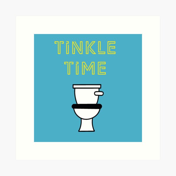 Item preview, Tinkle Time – Minimalist Toilet Door Sign designed and sold by TillyFlopButterCup.