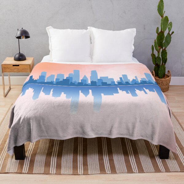 Item preview, Modern Skyline Reflection – Urban Cityscape Art designed and sold by RaiyaTees.