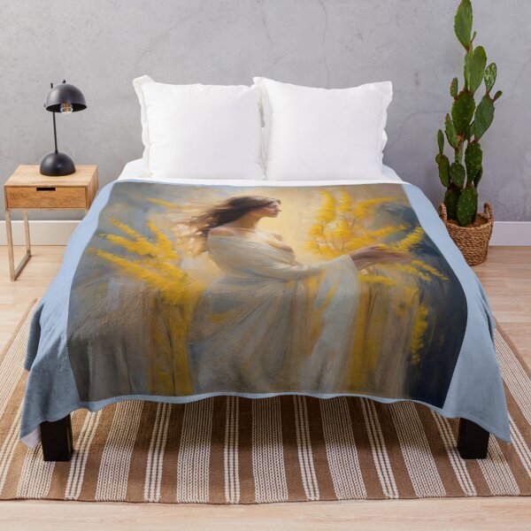 Item preview, "Mimosa Symphony: Elegant Portrayal of Strength and Hope" designed and sold by Artisticanvas.