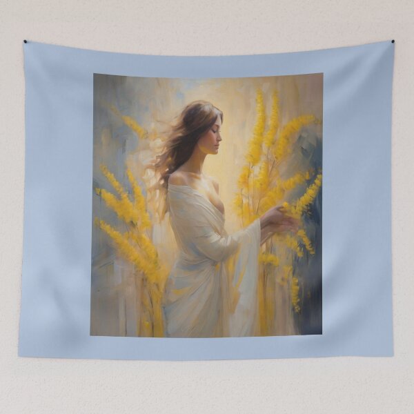Item preview, "Mimosa Symphony: Elegant Portrayal of Strength and Hope" designed and sold by Artisticanvas.
