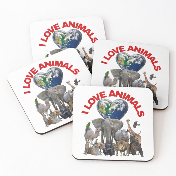 Item preview, I love Animals designed and sold by VEGANIMAL Shop.