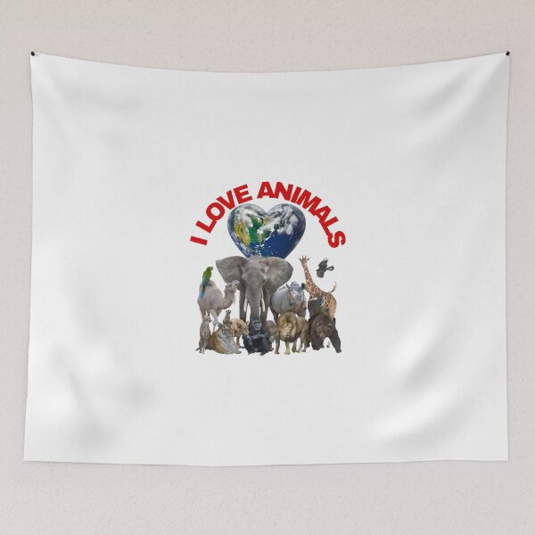 Item preview, I love Animals designed and sold by VEGANIMAL Shop.
