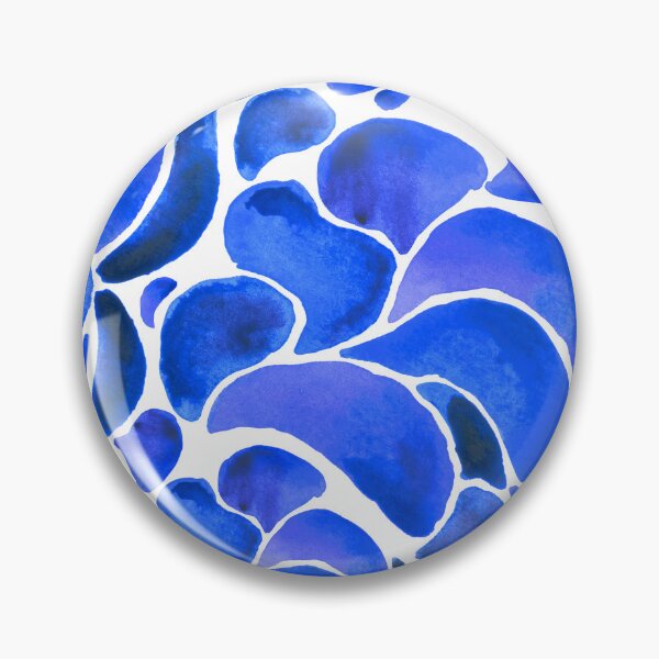 Item preview, A vibrant, abstract pattern of Montipora coral in deep cobalt blue designed and sold by Hillary Holt.