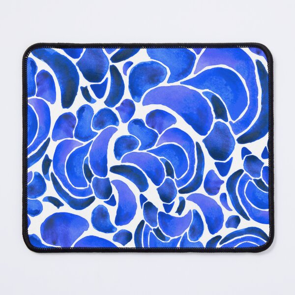 Item preview, A vibrant, abstract pattern of Montipora coral in deep cobalt blue designed and sold by Hillary Holt.
