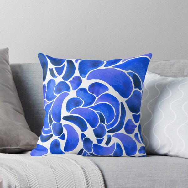 Item preview, A vibrant, abstract pattern of Montipora coral in deep cobalt blue designed and sold by Hillary Holt.