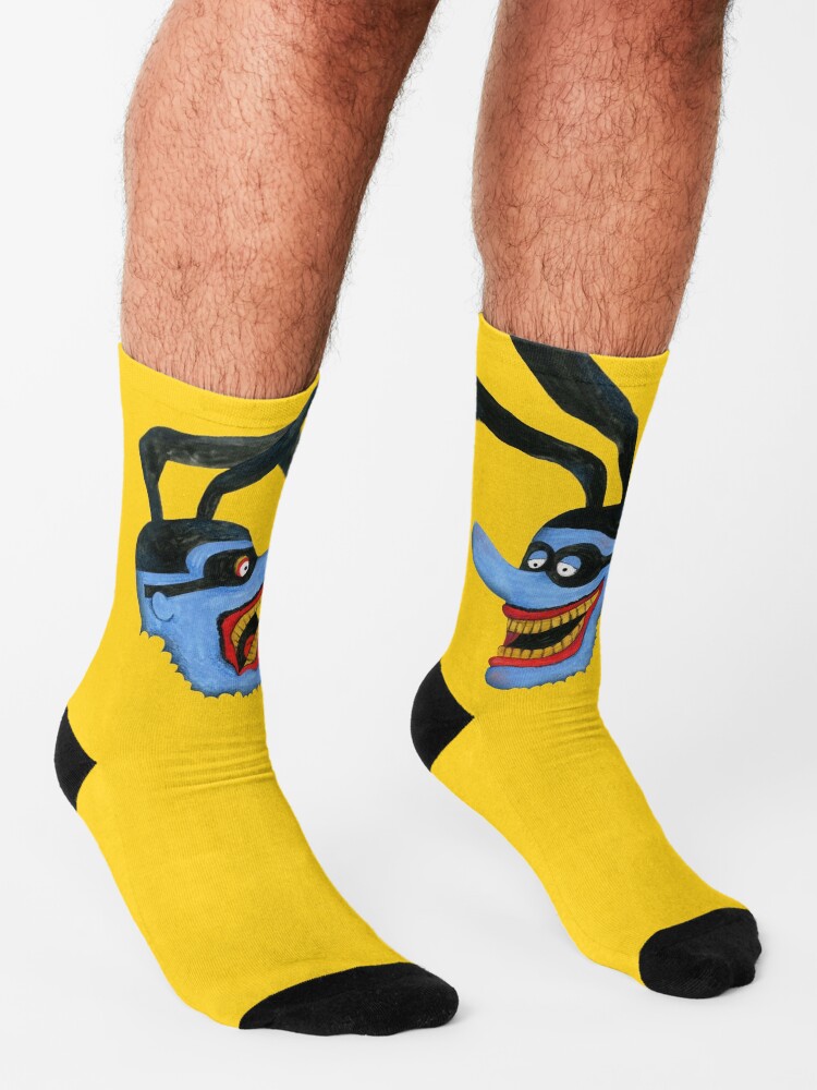 Thumbnail 3 of 5, Socks, Yellow submarine, Blue meaniens designed and sold by Bokonah.