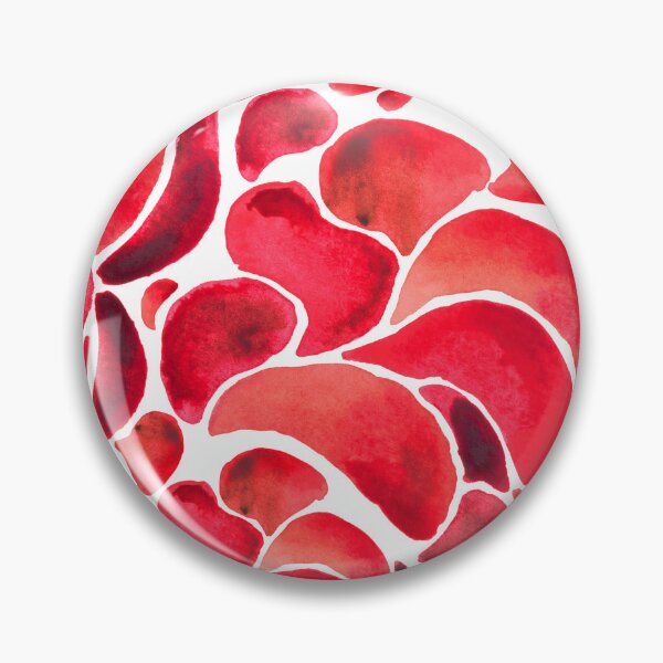 Item preview, A vibrant, abstract watercolour pattern of Montipora coral in bright red designed and sold by Hillary Holt.