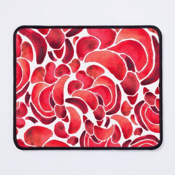 Item preview, A vibrant, abstract watercolour pattern of Montipora coral in bright red designed and sold by Hillary Holt.