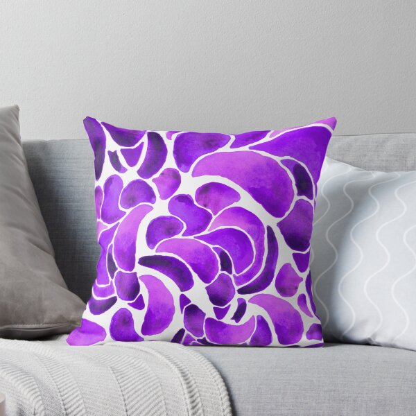 Item preview, A vibrant, abstract watercolour pattern of Montipora coral in deep purple designed and sold by Hillary Holt.