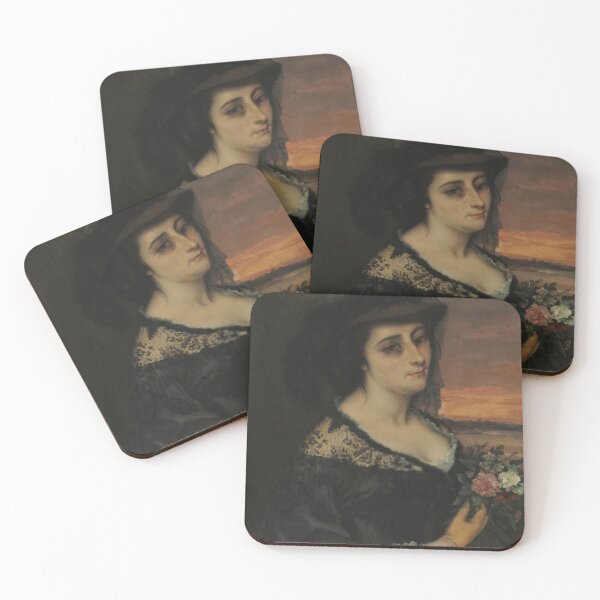 Item preview, Mme L... (Laure Borreau), 1863. Gustave Courbet (French, 1819–1877). Oil on fabric designed and sold by Vintage Designs +.