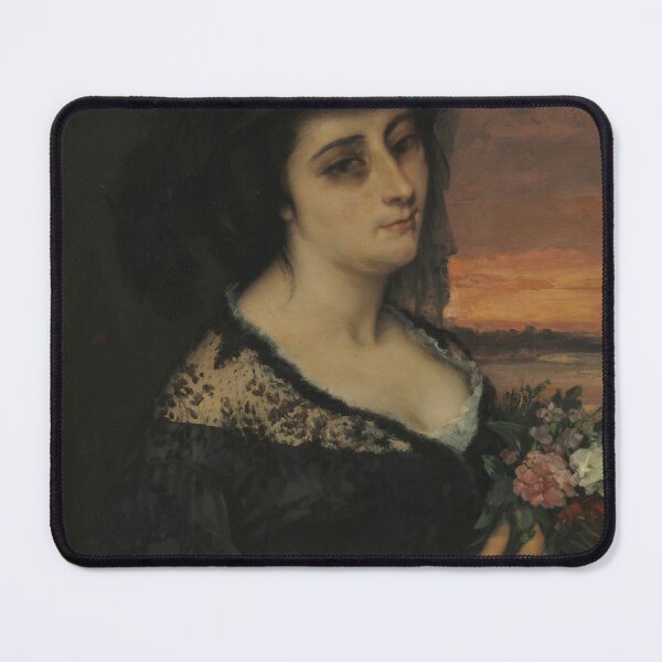 Item preview, Mme L... (Laure Borreau), 1863. Gustave Courbet (French, 1819–1877). Oil on fabric designed and sold by Vintage Designs +.