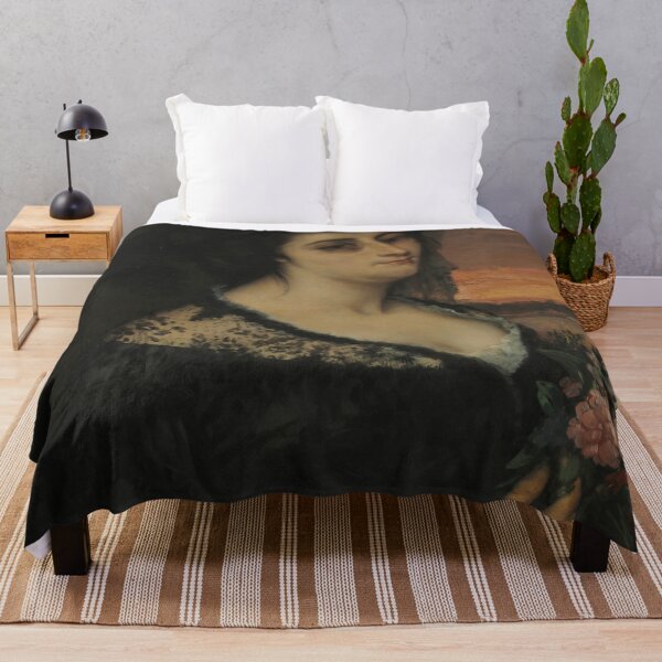Item preview, Mme L... (Laure Borreau), 1863. Gustave Courbet (French, 1819–1877). Oil on fabric designed and sold by Vintage Designs +.