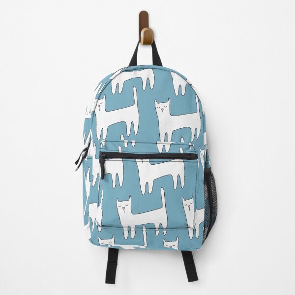 Item preview, Animal Seamless With White Cat Blue designed and sold by vintageretrostyleshop.