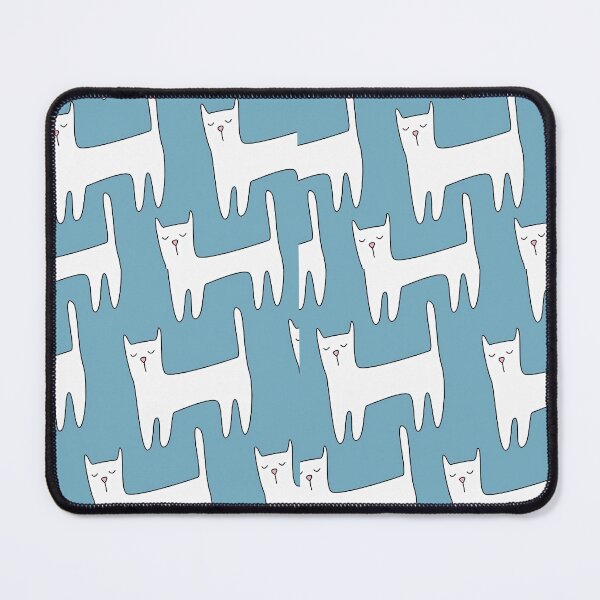 Item preview, Animal Seamless  With White Cat Blue designed and sold by vintageretrostyleshop.