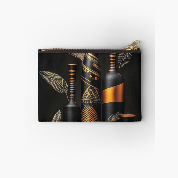 Item preview, African Black Golden Vase designed and sold by AfricArt237.