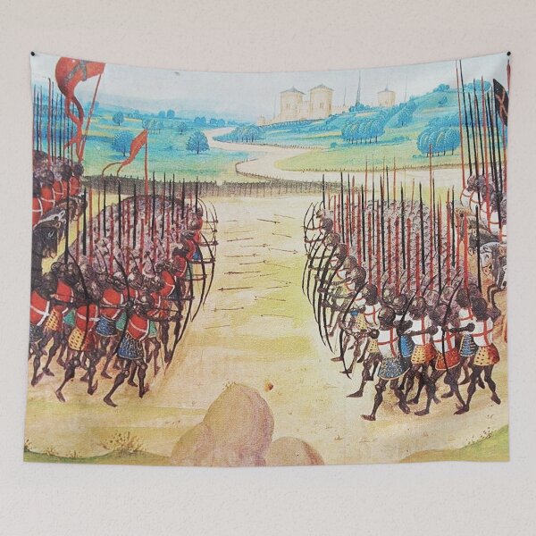 Item preview, A Medieval painting of the battle of Agincourt  designed and sold by Vintage Designs +.