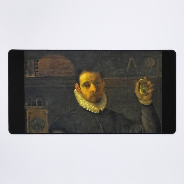 Item preview, Self portrait of the artist Agostino Carracci (1557-1602) - Zelfportret met uurwerk designed and sold by Vintage Designs +.