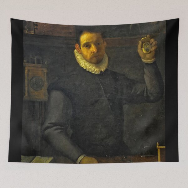 Item preview, Self portrait of the artist Agostino Carracci (1557-1602) - Zelfportret met uurwerk designed and sold by Vintage Designs +.